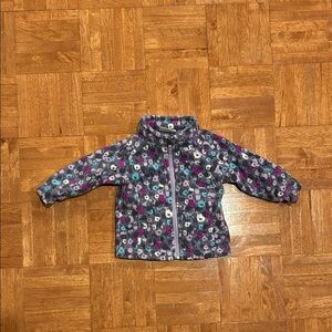 Columbia Kids Jacket - Gray with Multicolor Floral. Size 6-12 months